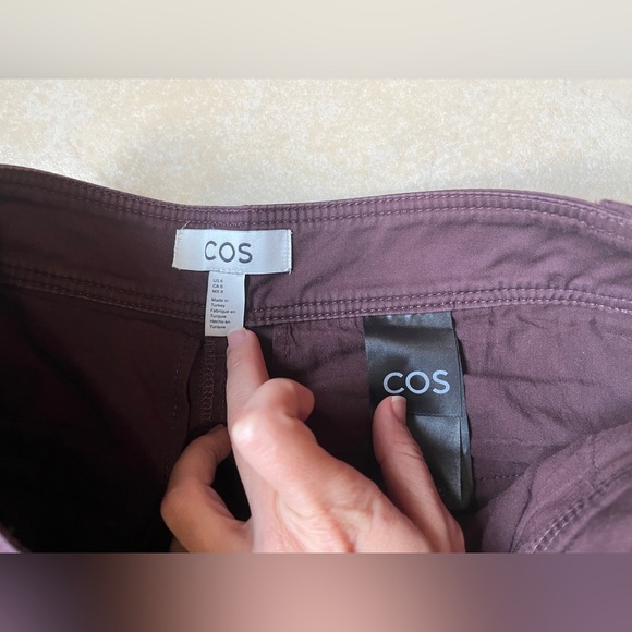 COS Burgundy Wide-Leg Pants - Picture 7 of 12